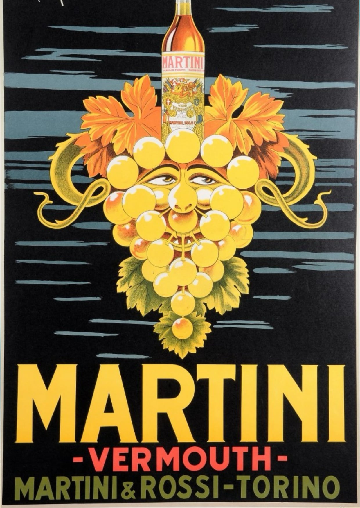Martini Vermouth grapes poster