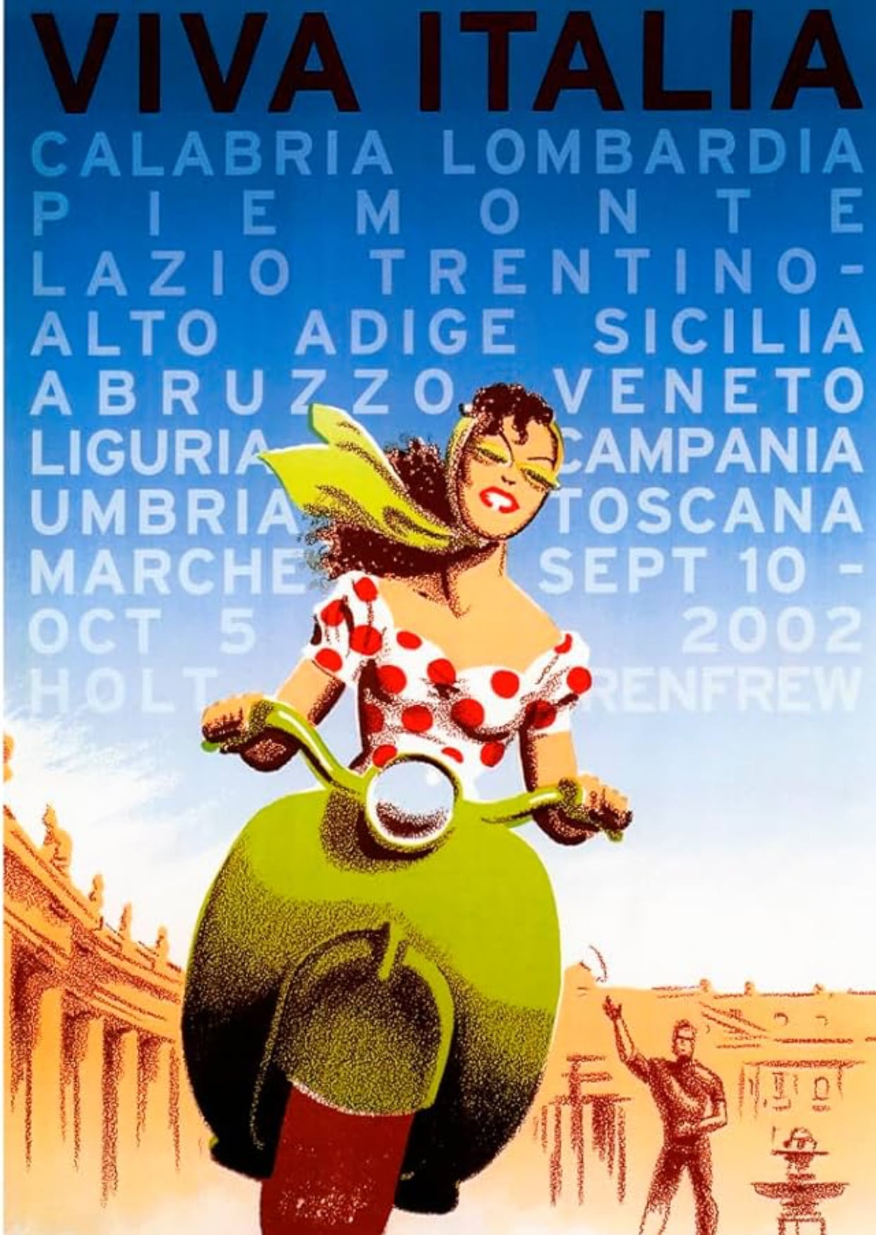 Viva Italia Vespa poster
